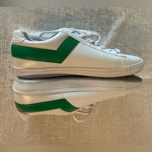 PONY White Green Low Top Sneakers Retro Tennis Shoes